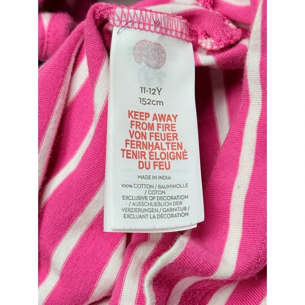 Mini Boden Harry Potter Hedwig Owl Striped Dress Pink Girls 11-12Y